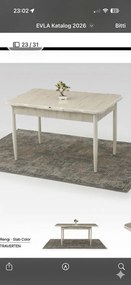 Ανοιγόμενη τραπεζαρία Λευκό 80x130 cm