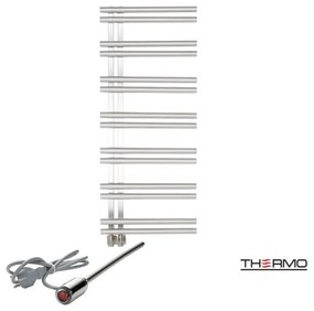 Thermo SOLO Θερμαινόμενη πετσετοκρεμάστρα από ανοξείδωτο χάλυβα με ηλεκτρική λειτουργία 120x50cm Inox Polished