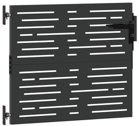 vidaXL Πύλη Κήπου Μαύρο 105 x 100 εκ Ατσάλι με Επικάλυψη Πούδρας