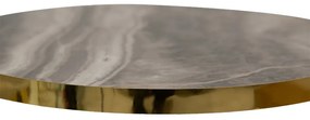 Βοηθητικά τραπέζια σαλονιού Buena pakoworld σετ 3τεμ ανθρακί μαρμάρου-χρυσό