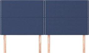 vidaXL Κεφαλάρι Μπλε 200x5x118/128 εκ. Ύφασμα