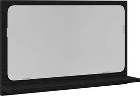 vidaXL Επιτραπέζιο Καθρέφτη με ράφι Μαύρη Οξυά 60 x 10,5 x 37 cm
