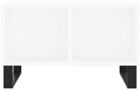 Τραπεζάκι Σαλονιού Λευκό 60x50x36,5 εκ. από Επεξεργασμένο Ξύλο - Λευκό