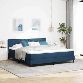 vidaXL Κρεβάτι με ελατήρια με στρώμα Μπλε 180 x 200 cm ύφασμα