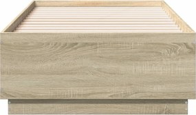 vidaXL Πλαίσιο Κρεβατιού Sonoma Δρυς 90 x 190 εκ. Επεξεργασμένο Ξύλο