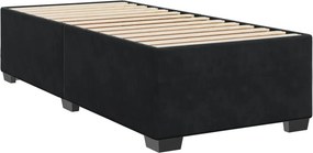 vidaXL Κρεβάτι Boxspring με Στρώμα Μαύρο 90x200 εκ. Βελούδινο
