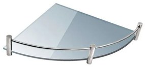 Εταζέρα Γωνιακή Icy Mensole 0622-99 20x20cm Clear-Chrome Karag Ανοξ.Ατσάλι,Γυαλί