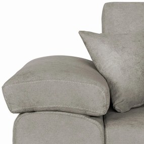 Γωνιακός καναπές-κρεβάτι αναστρέψιμος Comy pakoworld μπεζ-καφέ 286x160x75-90εκ - Ύφασμα - 166-000007