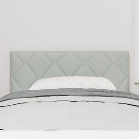 vidaXL LED Κεφαλάρι Διαμαντένια Μπλοκ Ανοιχτό Γκρι 90 εκ.