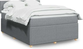 vidaXL Κρεβάτι Boxspring με Στρώμα Αν. Πράσινο 160x200εκ Υφασμάτινο