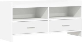vidaXL Ντουλάπι TV 100 x 33 x 47 εκ Λευκό Επεξεργασμένο Ξύλο