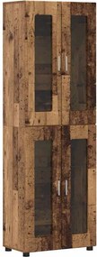 vidaXL Highboard FLORIN 60 x 35 x 182 εκ. Παλιό ξύλο