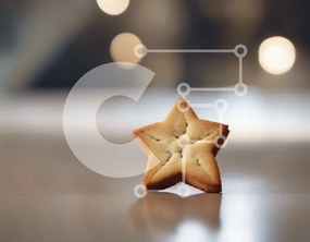 Σετ των 2 Intra Συλλεκτικό Ξύλινο Παζλ Plywood  4mm - Μπισκότο σε σχήμα αστεριού στο τραπέζι Σε Ξύλινο Κουτί - Διαστάσεις: 10x10 cm – 25 κομμάτια