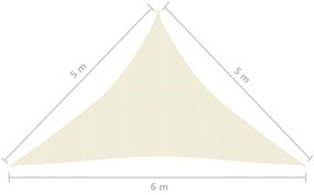 Πανί Σκίασης Κρεμ 5 x 5 x 6 μ. από HDPE 160 γρ./μ² - Κρεμ