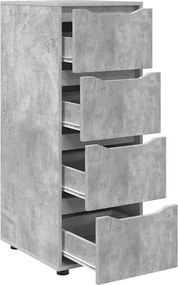 vidaXL Ντουλάπι αποθήκευσης Σκυρόδεμα Γκρι 40 x 48 x 105 εκ
