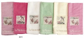Πετσέτες Σετ 3τμχ Vintage 02 Fuchsia DimCol Towels Set 100% Cotton