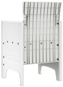 vidaXL Καρέκλα Κήπου 4 pcs Λευκό 53 x 49 x 85 εκ. PP