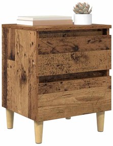 vidaXL Ντουλάπι κρεβατιού με συρτάρι Παλιό Ξύλο 40 x 35 x 50 εκ.