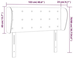 Κεφαλάρι με Πτερύγια Σκούρο Πράσινο 103x23x78/88 εκ. Βελούδινο 3117623