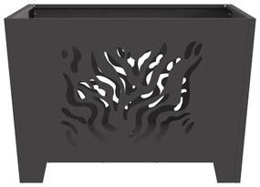 vidaXL Φωτιά Μαύρο 60 x 60 x 40 cm Κρύα έλαση από χάλυβα