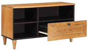 vidaXL Ντουλάπι TV Ανοιχτό καφέ 80 x 33 x 46 εκ Μασίφ ξύλο μάνγκο