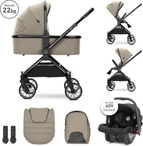 BABY STROLLER REYA 3in1 BROWN with reversible hand