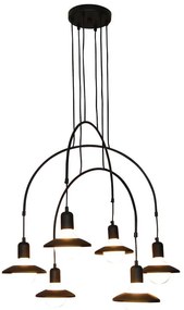 Φωτιστικό Οροφής Κρεμαστό Led HL-3528-6 77-3826 Everdina Black Homelighting Metal