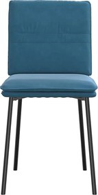 vidaXL Καρέκλες Τραπεζαρίας 6 τεμ. Μπλε Βελούδινες