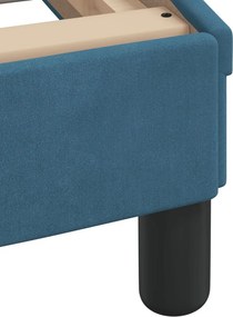 vidaXL Κρεβάτι με Στρώμα Dover Μπλε 100x200 εκ. Βελούδινος