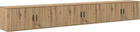 vidaXL Σετ Βαθμιδωτών Ντουλαπιών Τηλεόρασης 3 pcs Artisan Oak