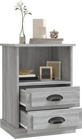 vidaXL Κομοδίνα 2 τεμ. Γκρι Sonoma 43x36x60 εκ.