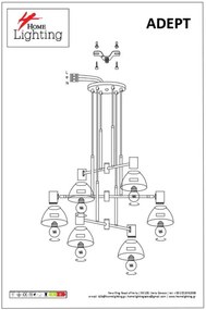 Φωτιστικό Οροφής  SE21-BL-100-MS3 ADEPT PENDANT Black Metal Pendant Black Metal Shade+ - 51W - 100W - 77-8881