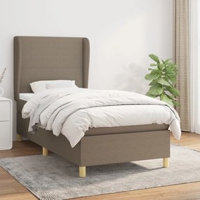 ΚΡΕΒΑΤΙ BOXSPRING ΜΕ ΣΤΡΩΜΑ TAUPE 90X200 ΕΚ. ΥΦΑΣΜΑΤΙΝΟ 3128337