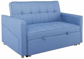 Καναπές κρεβάτι Mesa 198, Λειτουργία ύπνου, Μπλε, 142x93x93cm, Πόδια: Ξύλινα