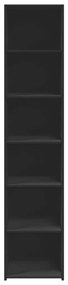 vidaXL Ντουλάπι Μαύρο 40x41x185 εκ. Επεξεργασμένο Ξύλο