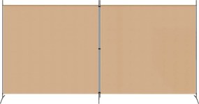 vidaXL Δίαυλος Δωματίου 2 Πάνελ Μπεζ 348 x 180 cm Ύφασμα