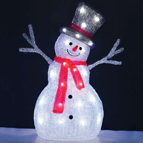 Διακοσμητική Φιγούρα Με Φως Led Snowman X085402539 31x22x45cm Multi Aca