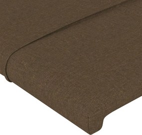 vidaXL Κεφαλάρια Σκ. Καφέ 200x5x78/88 εκ. Ύφασμα