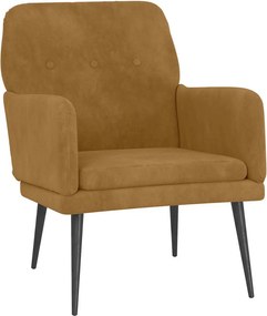 vidaXL Πολυθρόνα Καφέ 62 x 79x 79 εκ. Βελούδινη