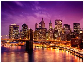 Φωτοταπετσαρία - Manhattan and Brooklyn Bridge by night 250x193