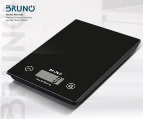 BRUNO ψηφιακή ζυγαριά κουζίνας BRN-0208, 1gr/5kg, Scale in Black