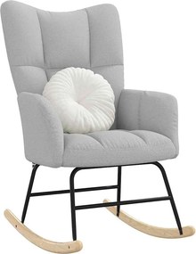 vidaXL Κουνιστή καρέκλα Cloud Grey Fabric