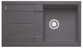 Blanco Metra 5 S Rock Grey SILGRANIT™ PuraDur™ Γρανιτένιος Νεροχύτης Ένθετος Αντιστρεφόμενος με 1 Γούρνα και Ποδιά 86x50cm