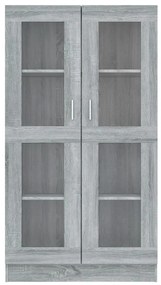 vidaXL Βιτρίνα Γκρι Sonoma 82,5 x 30,5 x 150 εκ. Επεξεργασμένο Ξύλο