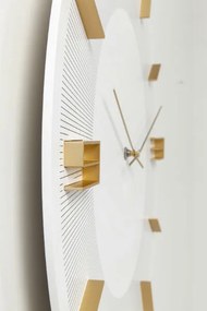 Ρολόι Τοίχου Leonardo Λευκό-Χρυσό Ø48.5 εκ. 48.5x44685x48.5εκ - Χρυσό