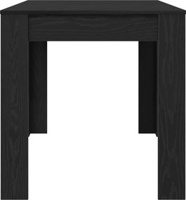 vidaXL Τραπεζαρία Μαύρη Δρυς 140 x 74,5 x 76 εκ. Επεξεργασμένο Ξύλο