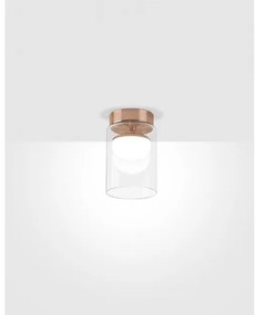Πλαφονιέρα Φωτιστικό Οροφής LED 8,5W 2700K Dimmable Triac Κρύσταλλο Diver C5 Prandina-1C72002117001-Χάλκινο 1C72002117001