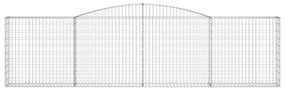 vidaXL Συρματοκιβώτια Τοξωτά 3 τεμ. 400x30x100/120 εκ. Γαλβαν. Ατσάλι