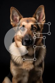 Intra Συλλεκτικό Ξύλινο Παζλ Plywood  4mm - Majestic Dog Portrait Σε Ξύλινο Κουτί - Διαστάσεις: 10x10 cm – 25 κομμάτια