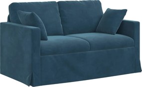 vidaXL Σετ Καναπέ 2 pcs Μπλε 138 x 78 x 80 εκ Βελούδο